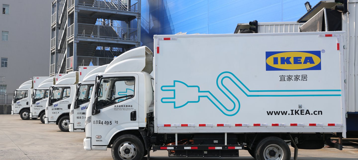 Electric truck in China.