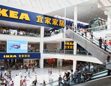 People in the IKEA centre in Beijing