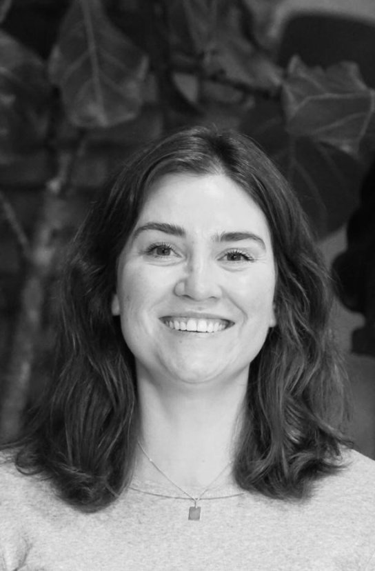 Black and white portrait of Maia Michalowski