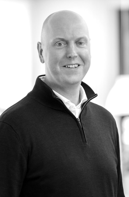 Black and white portrait of Cees Aanhaanen