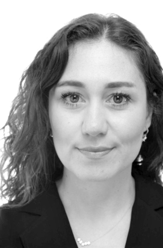 Black and white portrait of Asli Evrim Ekiz