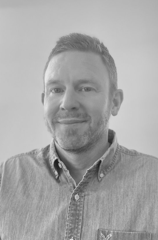 Black and white portrait of Karl Swensson