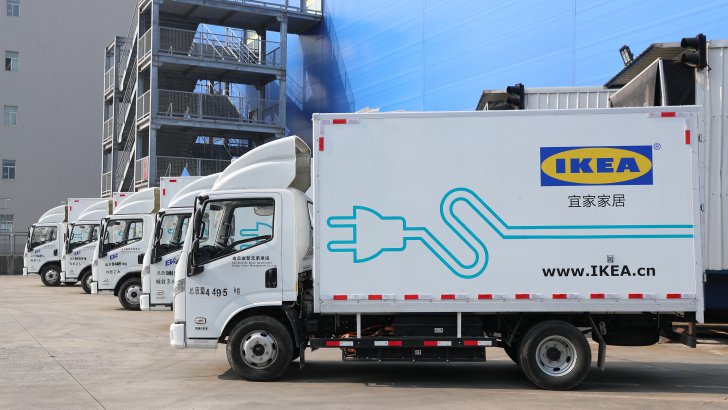 Electric truck in China.
