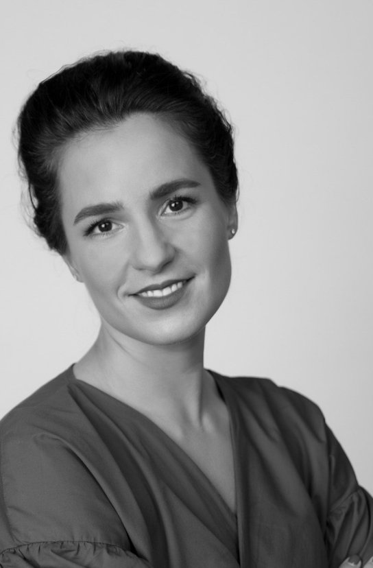 Black and white portrait of Anna Reva