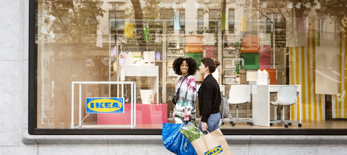 Customers shopping outside our Le Madeleine store in Paris.