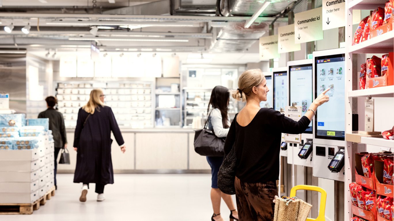 People in IKEA store
