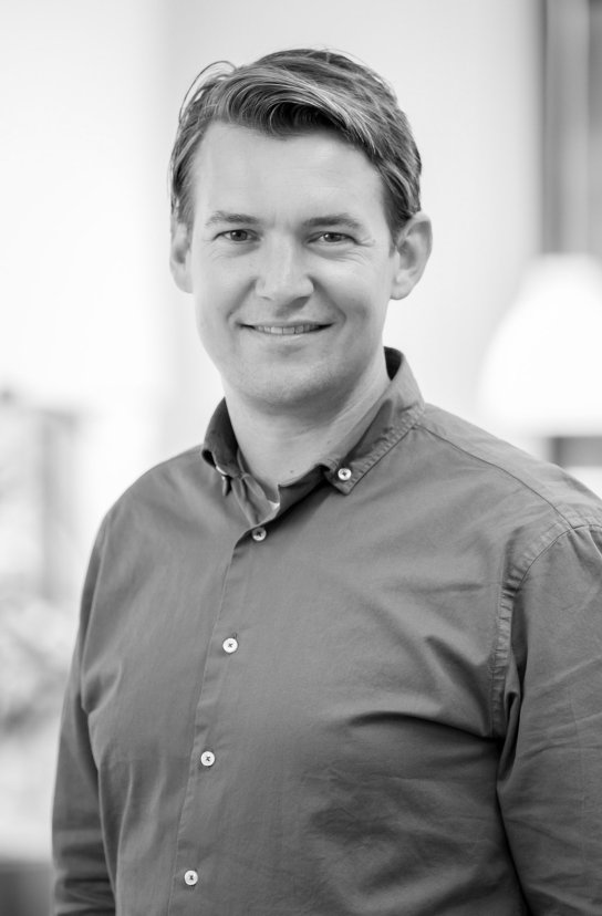 Black and white portrait of Rik Wessels