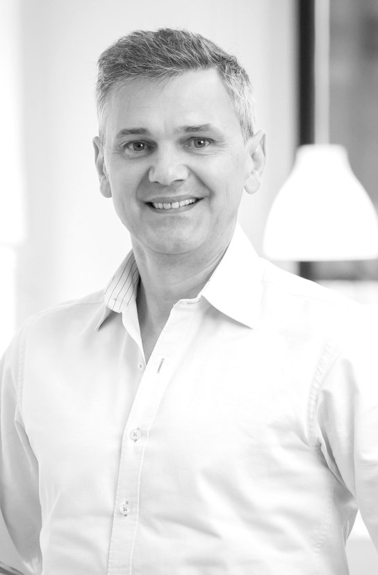 Black and white portrait of Zoltan Bacso